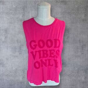 Spiritual Gangster Tank Top Women's Pink Good Vibes Size M/L NEW NWT
